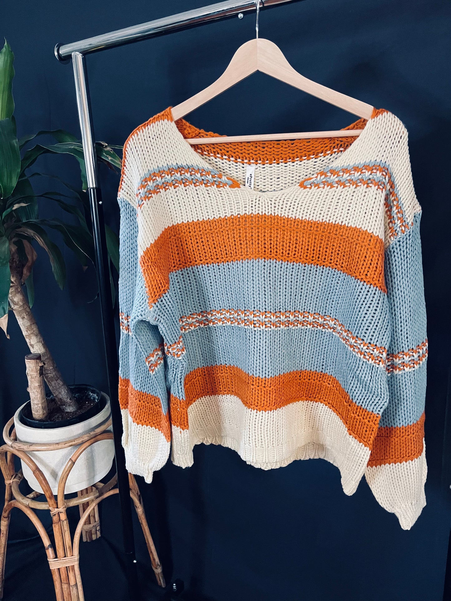 Color Block Knit Sweater